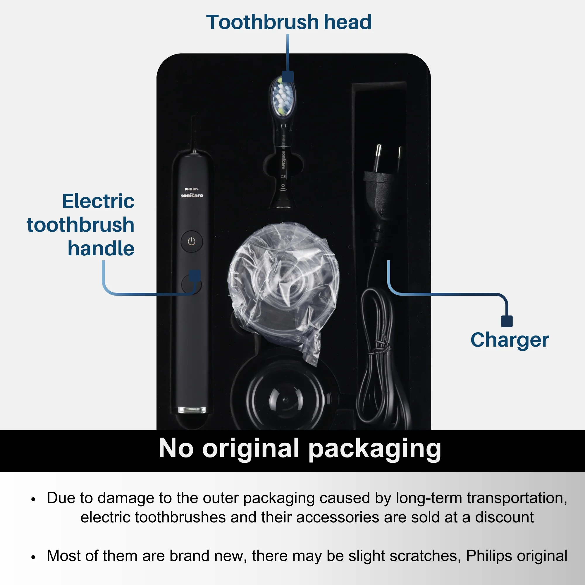 فرشاة أسنان كهربائية من سلسلة Philips Sonicare 9500 HX993، بدون عبوة أصلية، رأس فرشاة C3 #2