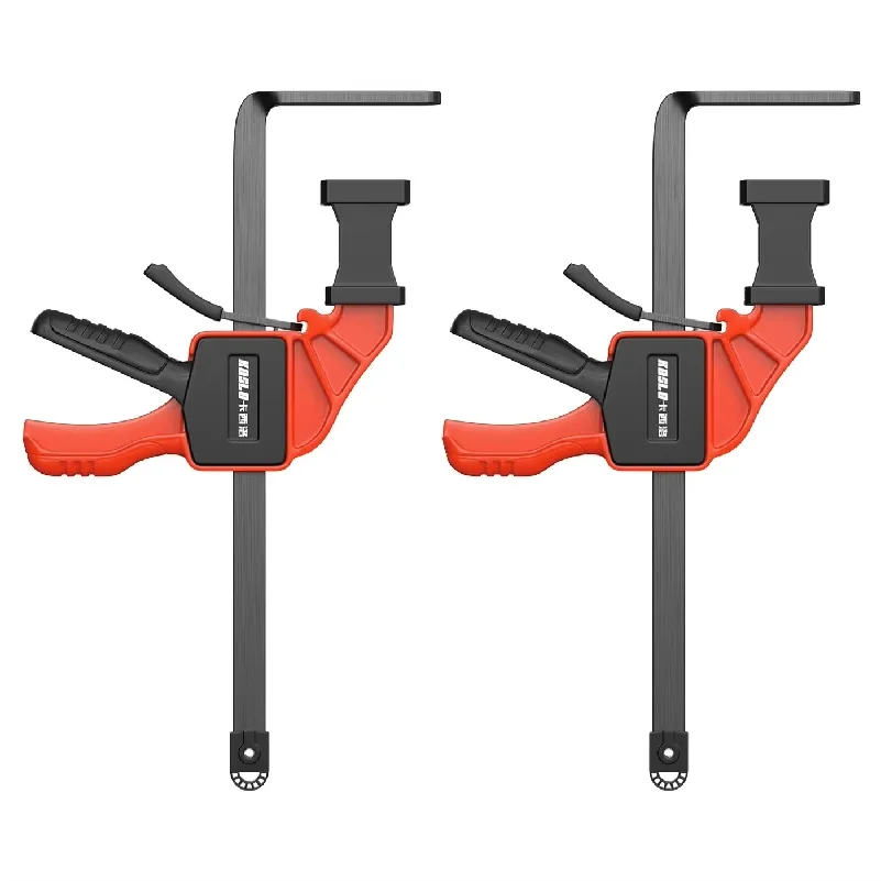 Upgraded Quick Release Tracksaw Guide Rail Clamp with F Clip and Pressure Plate for Woodworking Desktop Secure Fixing Tool