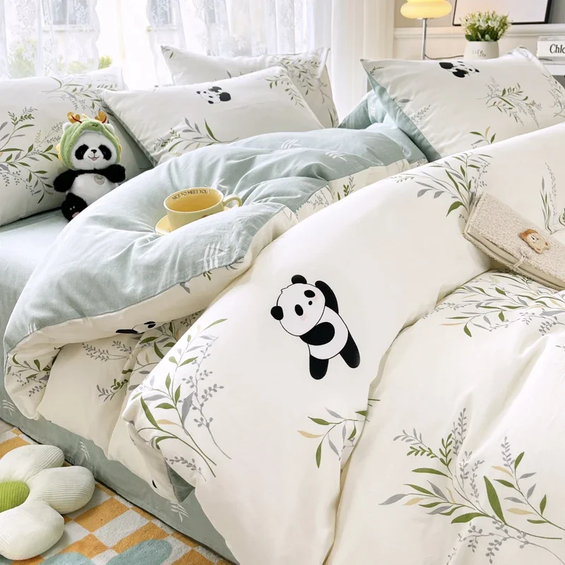 

Four-piece set of cotton mattress on the bed, four-season universal bedroom in student dormitory