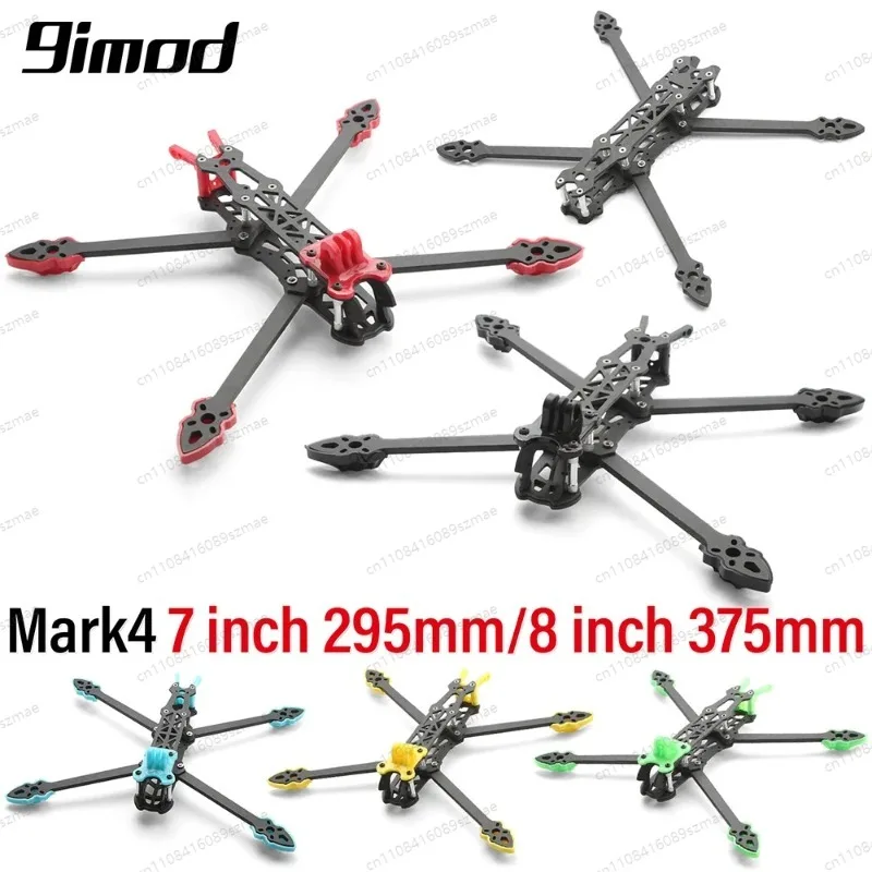 

9IMOD Mark4 7 inch/8 inch FPV Drone Frame 295mm 375mm Carbon Fiber RC Frame Kit with 5mm Arm Print Parts for DIY FPV