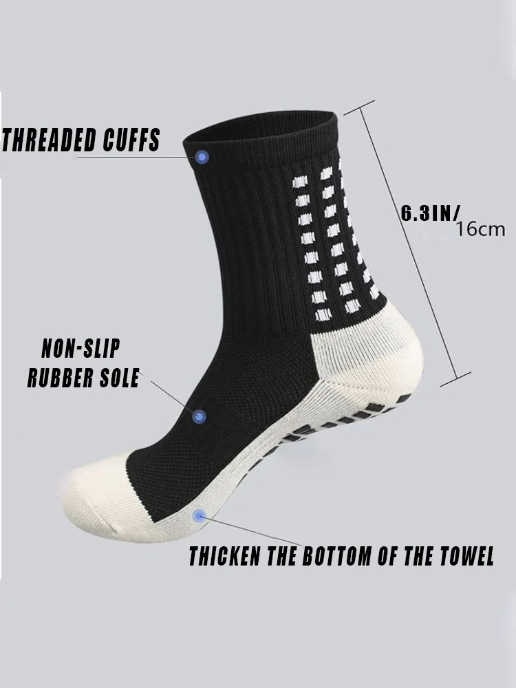 A Pair of MEN\'S Thickened Towel Bottoms, Sweat-absorbing, Deodorant-dispensing, Non-slip Soccer Socks, Yoga Socks