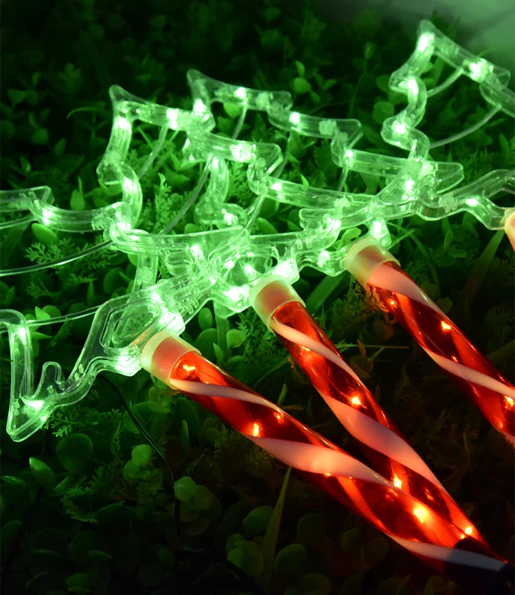 Solar Ground Plug Light A Set Of Dragging Five Green Christmas Tree Light Strings Home Courtyard Garden Decorative Lights