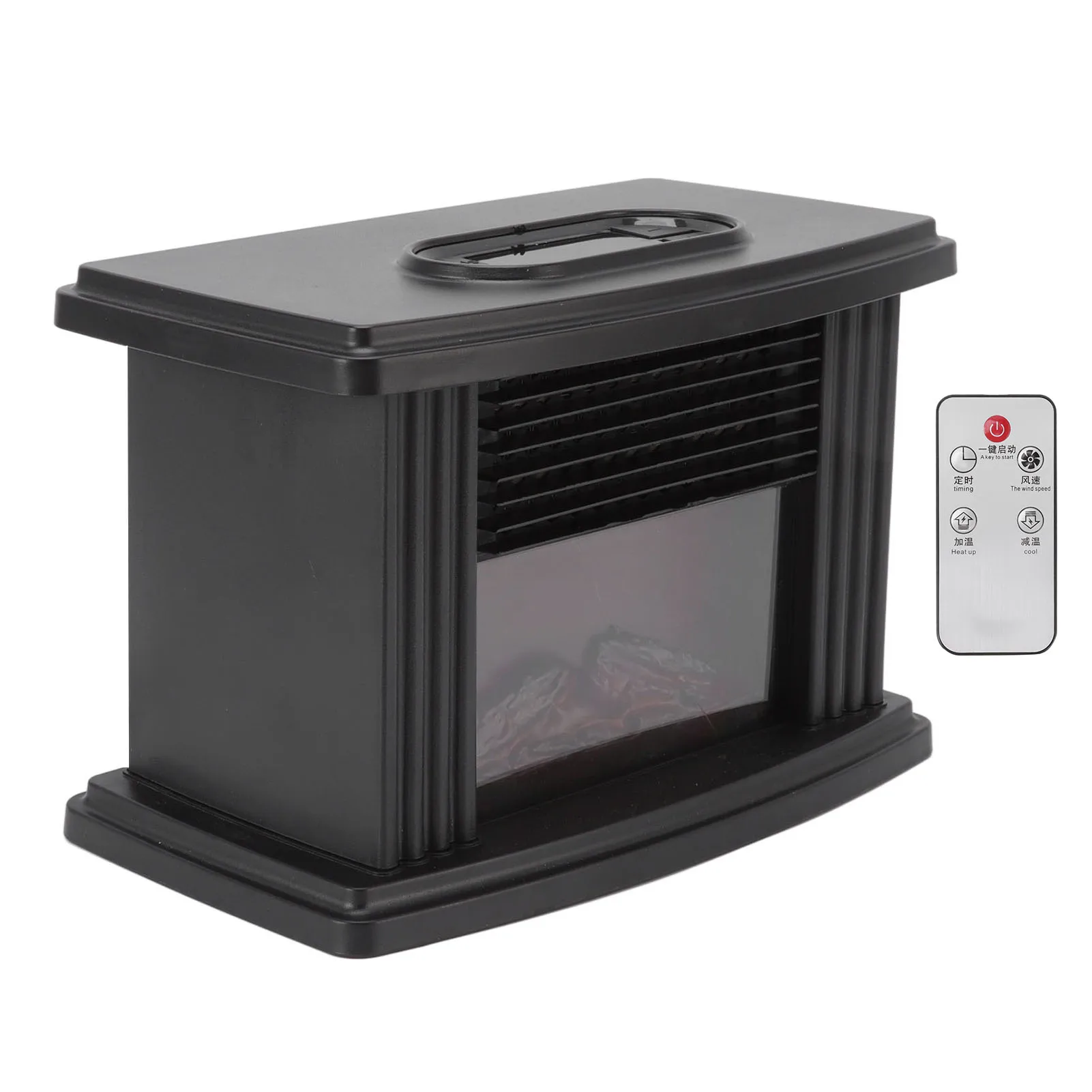 Stufa per camino elettrica Stufa per camino elettrica da tavolo uniforme veloce portatile da 1000 W con telecomando