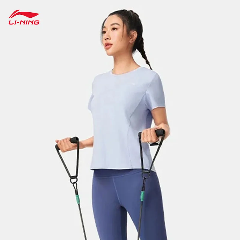 

LI-NING Fitness Series Women Ice feeling Comfortable Moisture wicking LN COOL Short Sleeve T-shirt ATSV410