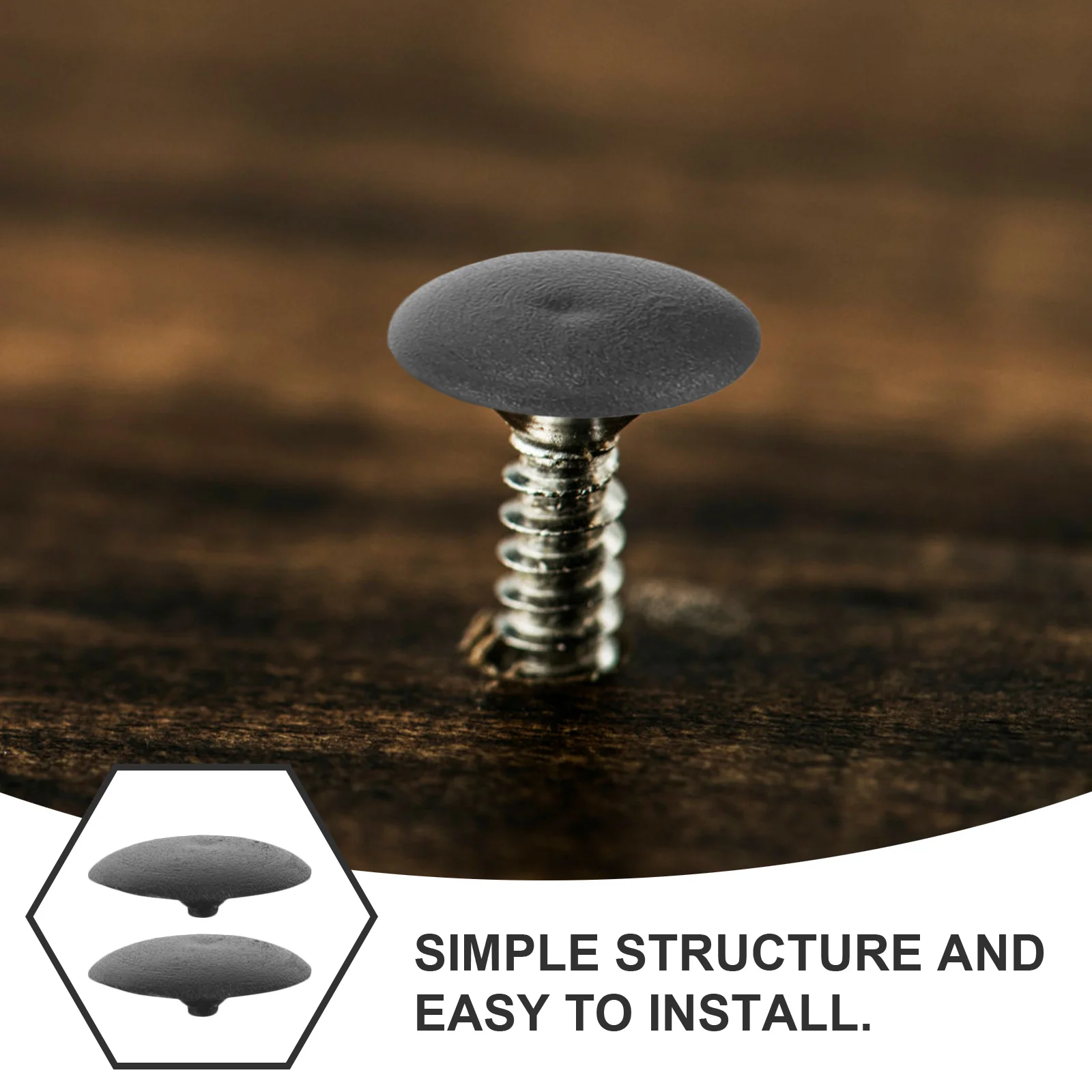

400Pcs Decorative Screw Caps Solid Material Easy Install Screw Cover for Wooden Products Outlet Cover Screws Washer Tops