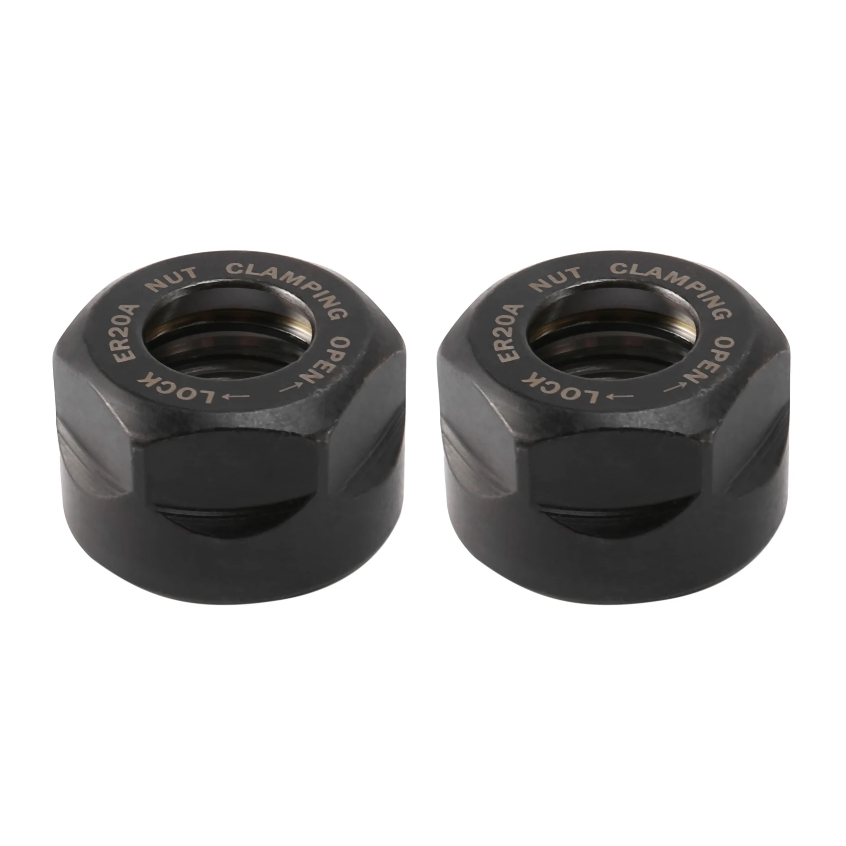 2X ER20 Collet Clamping Nuts For CNC Milling Chuck Holder Lathe