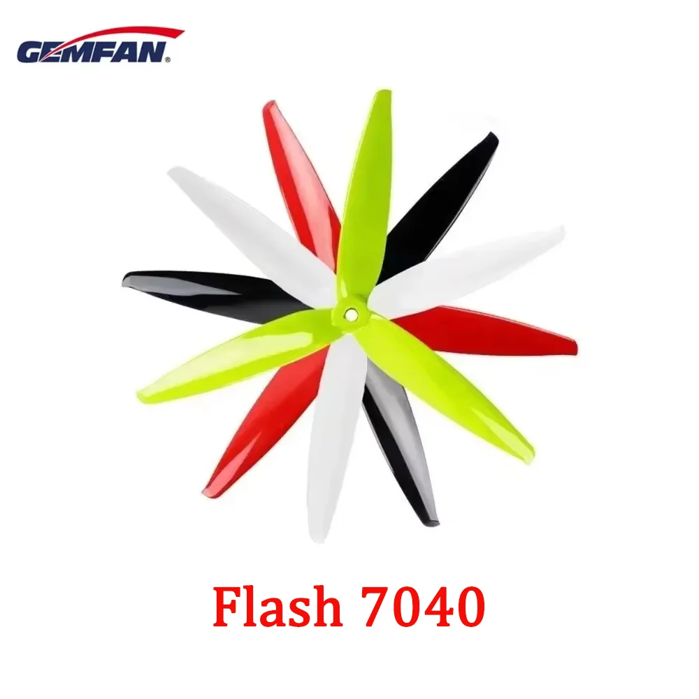 2Pairs Gemfan Flash 7040 7x4x3 3-Blade Propeller CW/CCW for 7inch FPV Drone, For Long Range LR7 Racing Freestyle RC Quadcopter