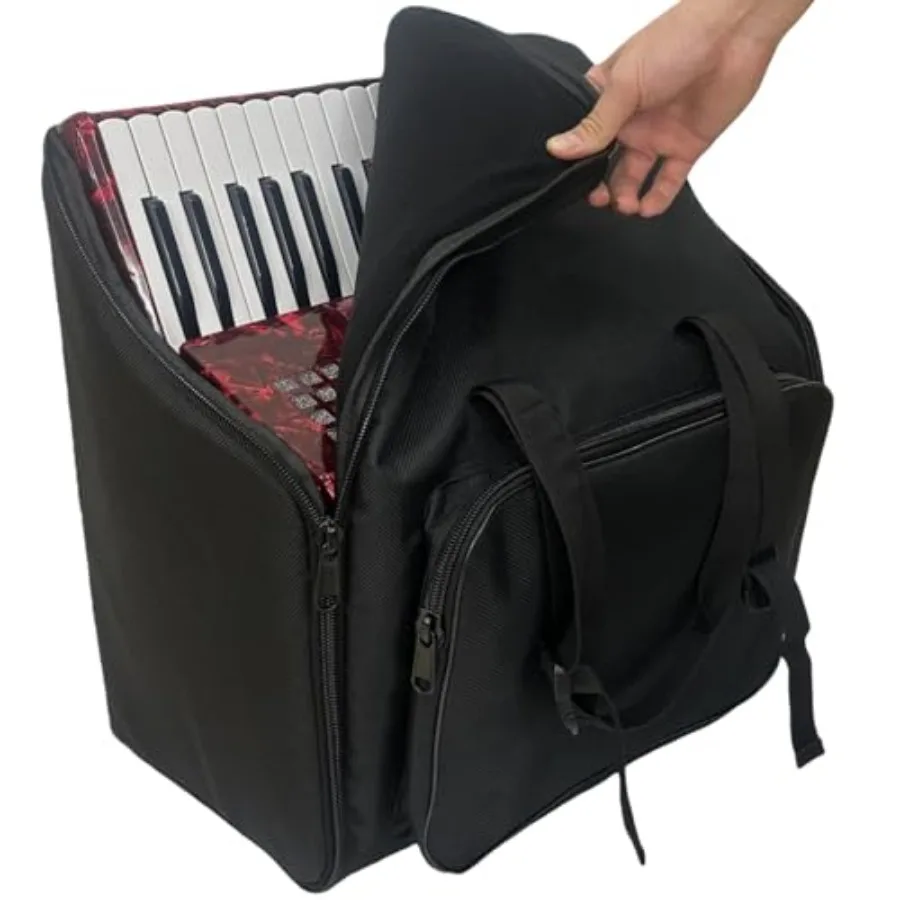 

HighLight Thickened Accordion Bag Storage Case for 32/48/60 Bass Keyboard Button Accordions Bayans Padded Musical Instrument Ba