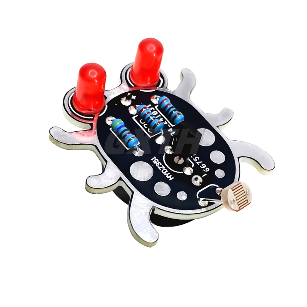 Electronic DIY Light Control Lamp Learning And Welding Fun Kit LED Light Emitting Tube Module Handmade Weevil DIY Bulk Parts