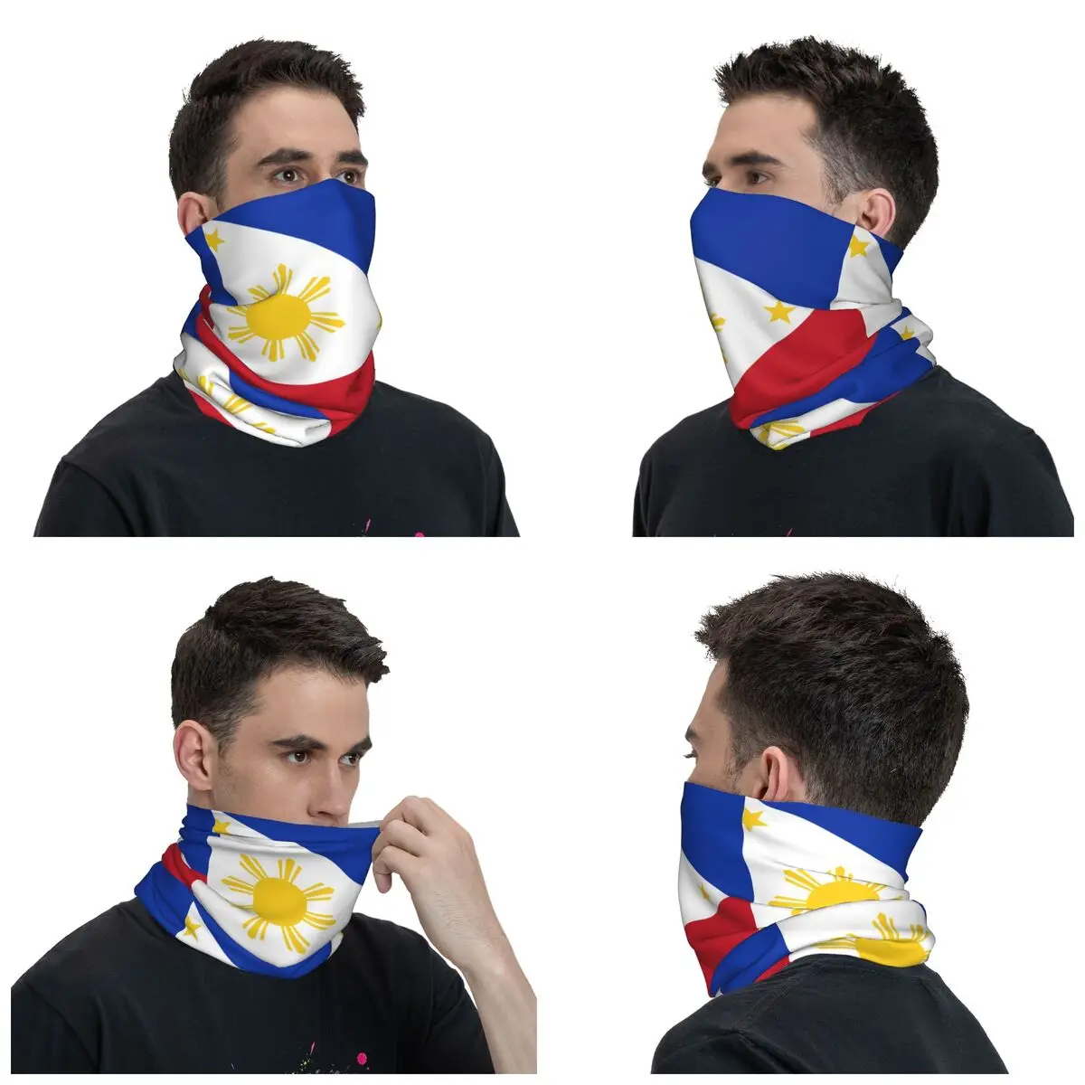 Imagem -02 - Capa Lenço Facial para Mulheres e Homens Bandana de Balaclava Balaclava Polainas de Pescoço Proteção uv Bandana Tubo