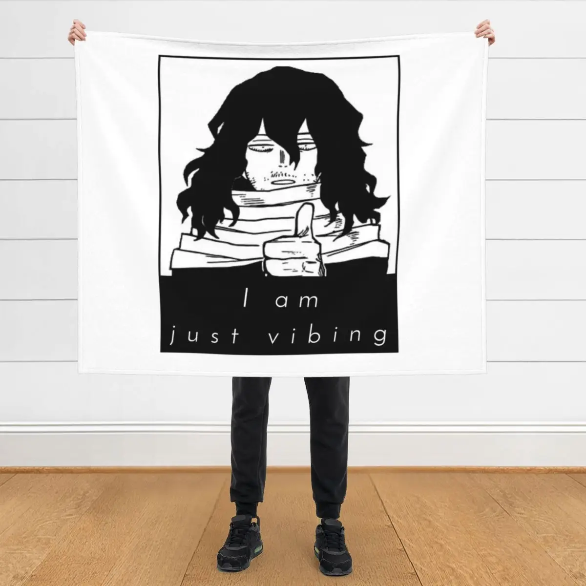 

aizawa i am. just vibing Throw Blanket Luxury Designer Bed Luxury Throw Blankets