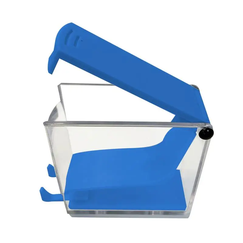 Dental Cotton Roll Dispenser Holder Press Type Box Holder Dental Blue Color Transparent Storage Products Dentistry Lab Supplies