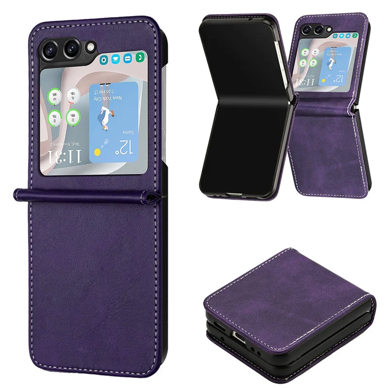 Etui Portfel z Klapką i Magnetycznym Zamknięciem na Telefon Samsung Galaxy Z Flip 7 6 5 4 3 Flip6 Flip5 Flip4 Flip3 z Przegródkami na Karty, Funkcją Stojaka i Skórzaną Okładką — zdjęcie produktu 3