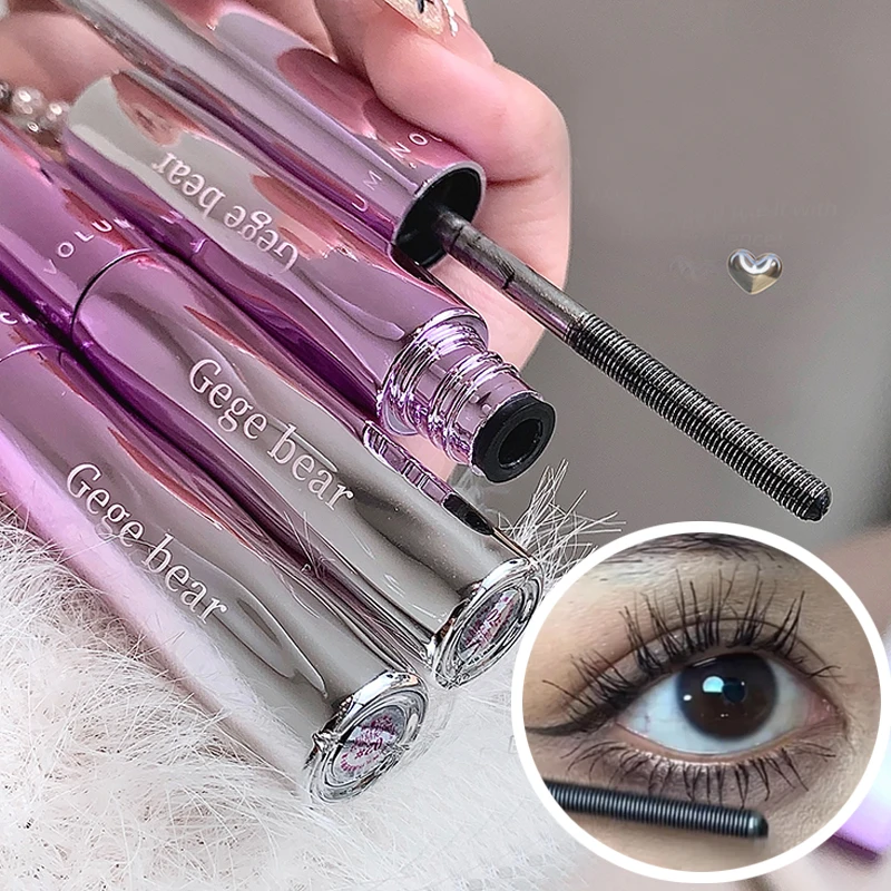 Iron Mascara Waterproof Silk Fiber Mascara Black Long Lasting Curling Volumizing Eyelash Extensions Sexy Eyes Makeup Cosmetics