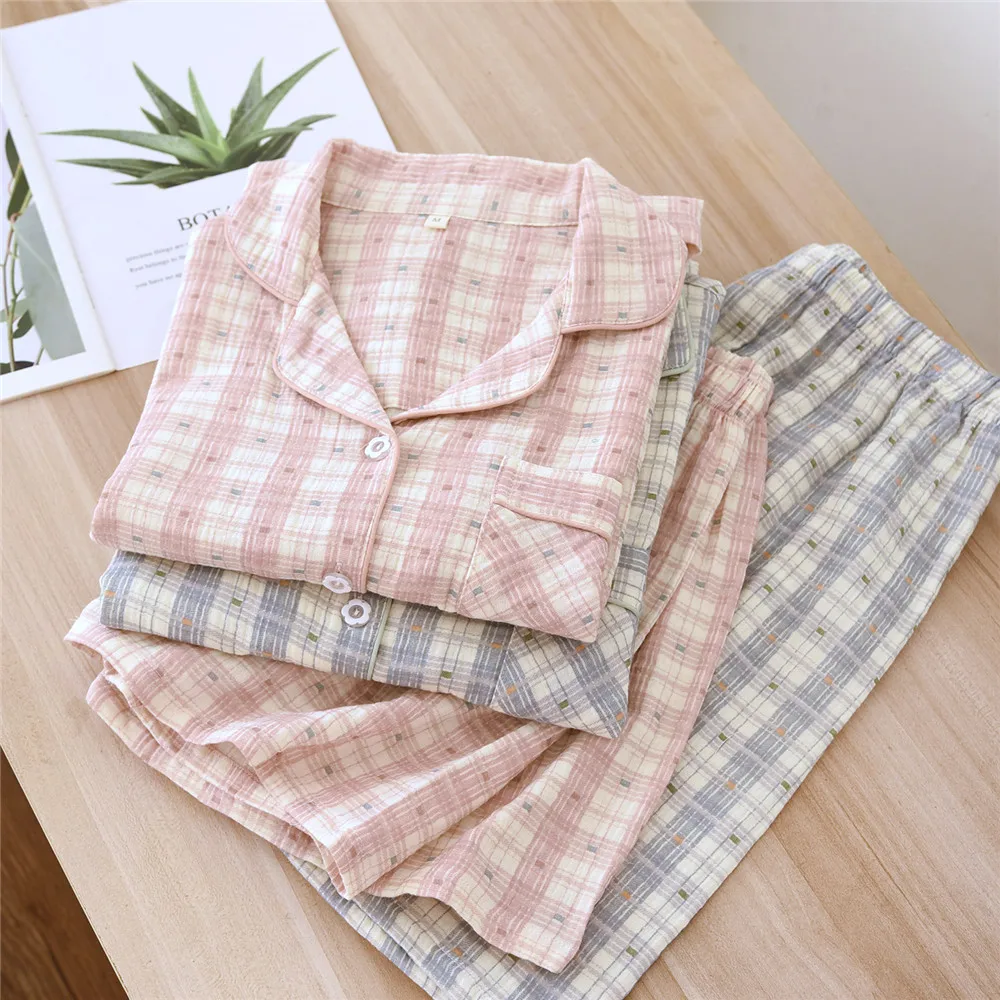 

Couple Print Short Sleeved Shorts Cotton Pijama Suit Casual Wear Men 2 Pcs Pajama Set Summer Thin Women's Sleepwear Clothes