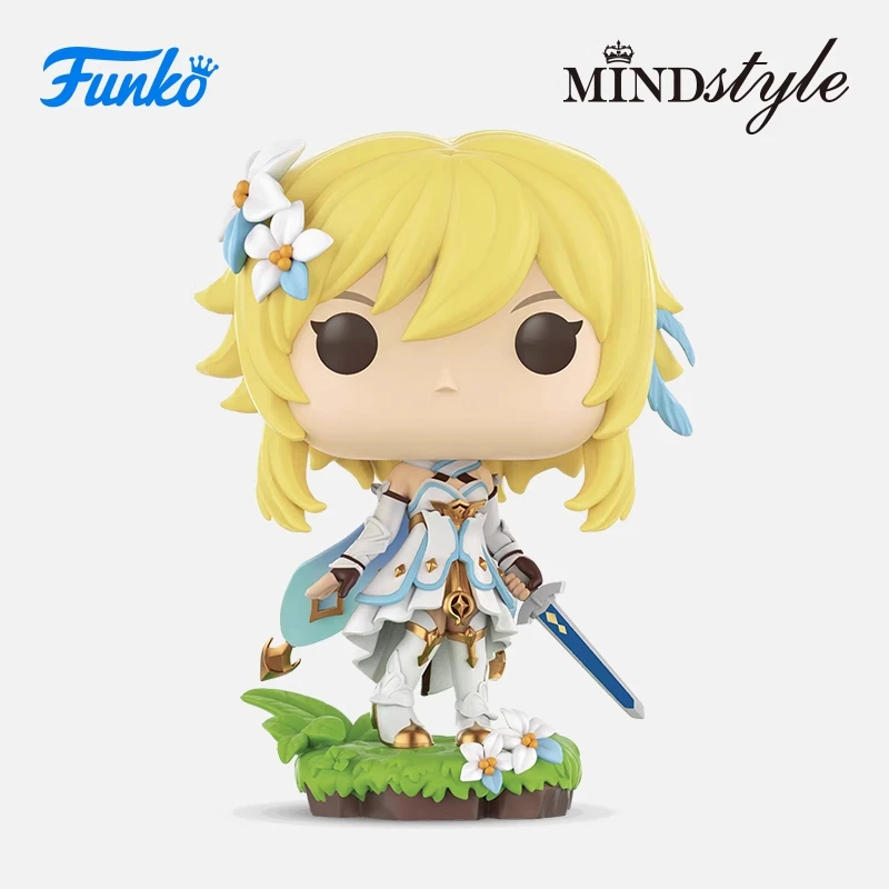 Edição genuína funko pop genshin impacto keqing, paimon anime personagem ação desktop decoração em veículo modelo colecionável