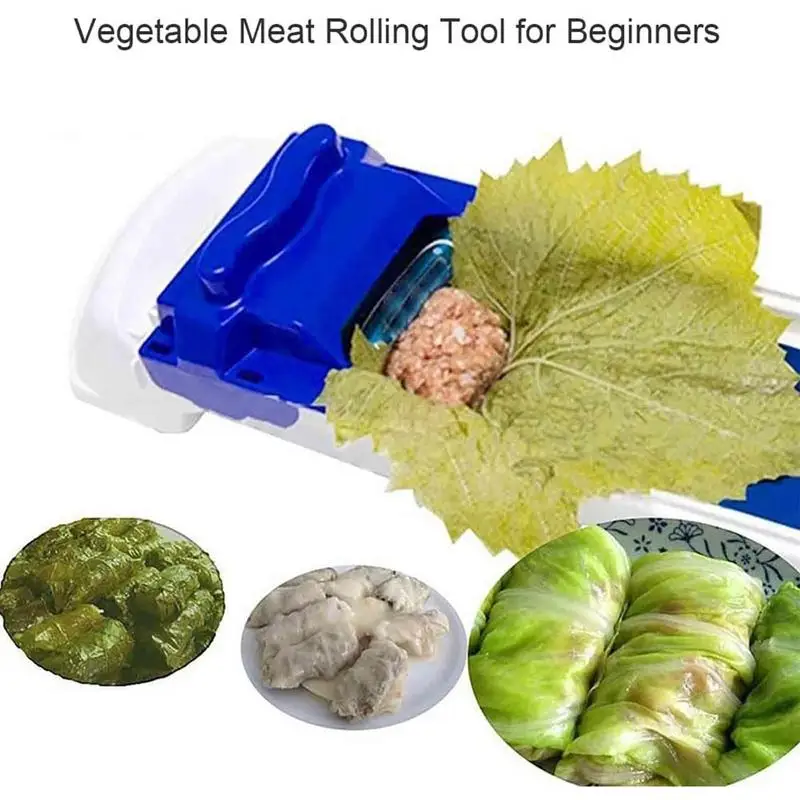 Vine Leaves Roller Stuffed Grape Leaf Roller Machine DIY Stuffed Cabbage Leaf Rolling Tool Machine Household Sushi Making Kit