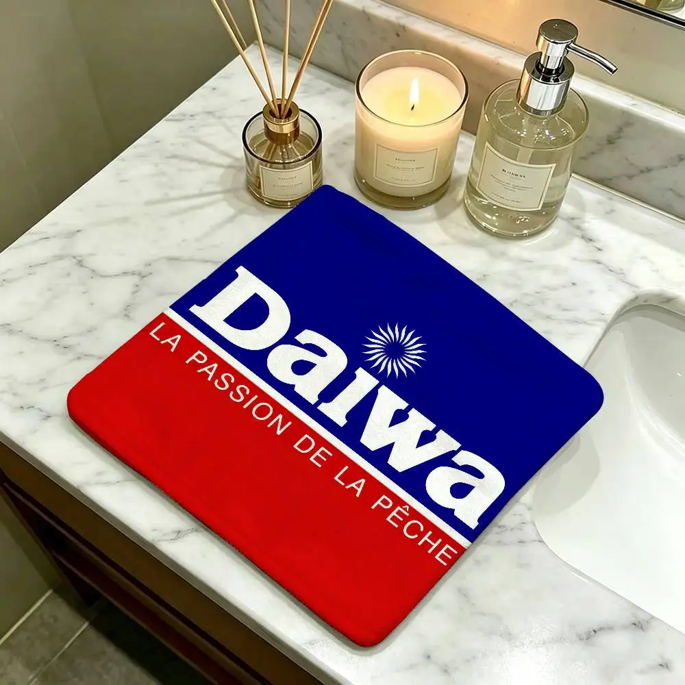 Fishing Logo   Household Hanging Towel Polyester Cotton Hand Wiping D-DaiwaS Towel Sturdy For Bathroom Bedroom