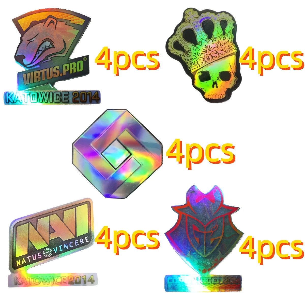 

Набор наклеек на тему игр: глянцевые виниловые стикеры с логотипом киберспорта и черепами для ноутбуков, телефонов, скейтбордов, автомобилей, шлемов. Легко снимаемые, для самостоятельного оформления, отличный подарок.