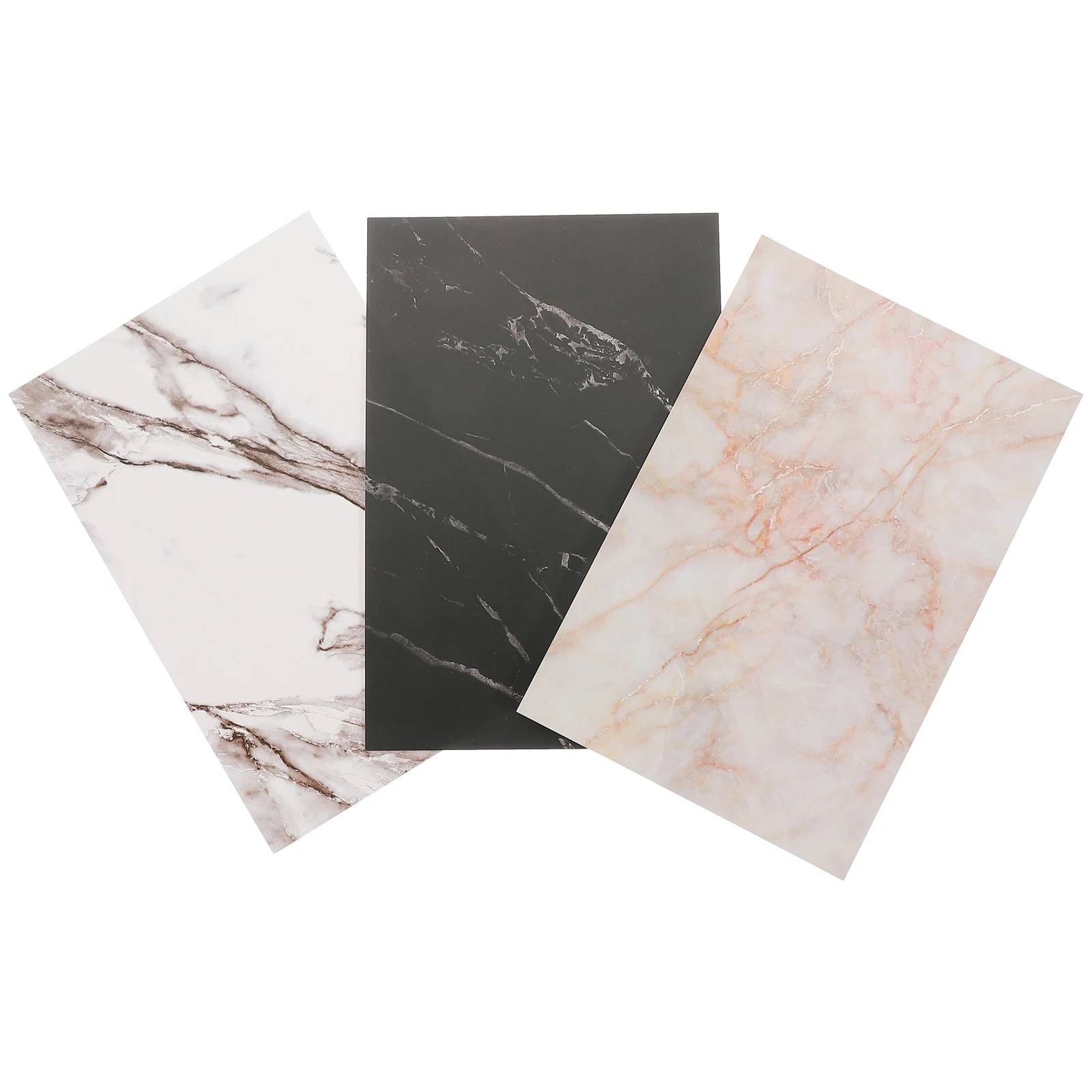 

3 Pcs Marble Photo Card Food Photography Backdrop Backgrounds Backdrops for Jewelry Product Board Pvc Tabletop Props