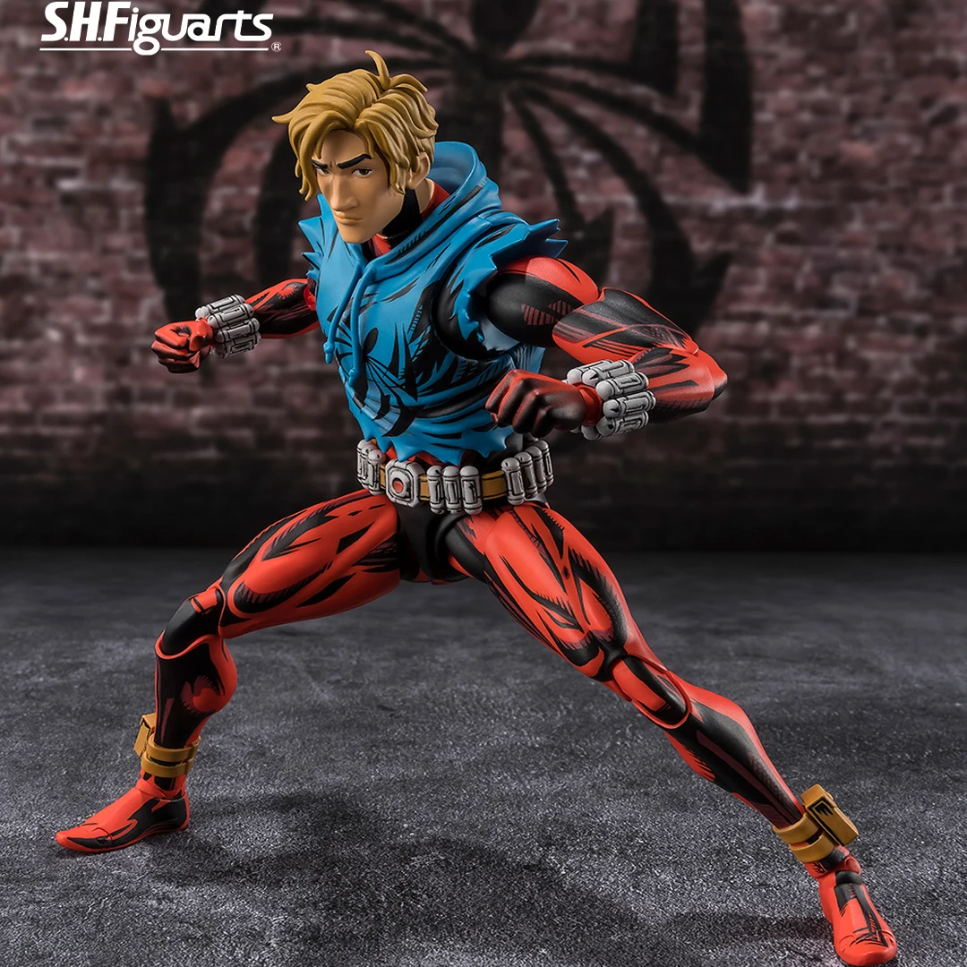 Original BANDAI Spider Man a través del Spider-Verse Anime Scarlet Spider S.H.Figuarts figura de Anime figura de acción modelo Figuarts