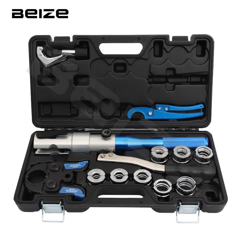 เครื่องมือจีบท่อไฮดรอลิกสำหรับท่อ PEX, สแตนเลส, ทองแดง, คีมกดแบบมืออาชีพสำหรับงานประปา