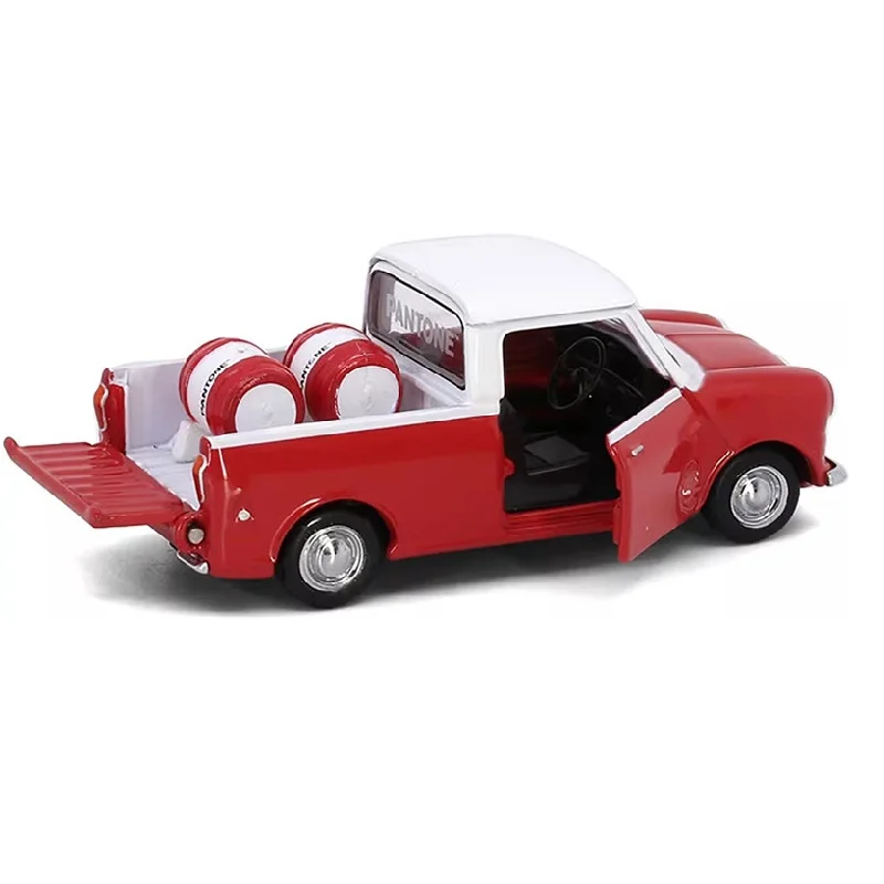 Tiny 1:50 Morr-is Mi-ni Pickup Red Alloy Simulation Model Car