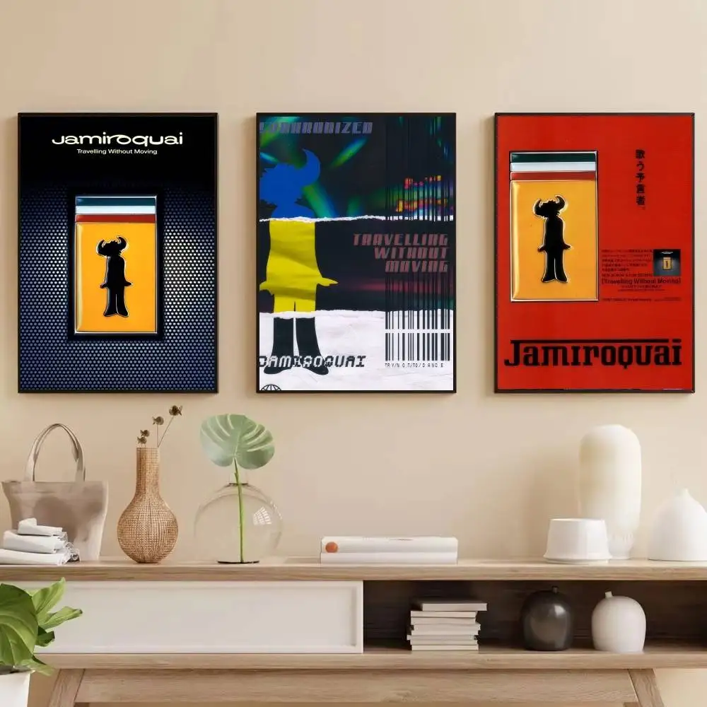 Band Jamiroquai Virtual Insanity   DIY Sticky Poster Fancy Wall Sticker for Living Room Bar Decoration Wall Decor