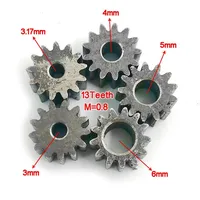 13 Teeth 0.8M Carbon Steel Spur Gear OD=12mm Thickness 8.35mm 13T Pinion Hole 3-6mm Available 133A 133.17A 134A 135A 136A 1Piece