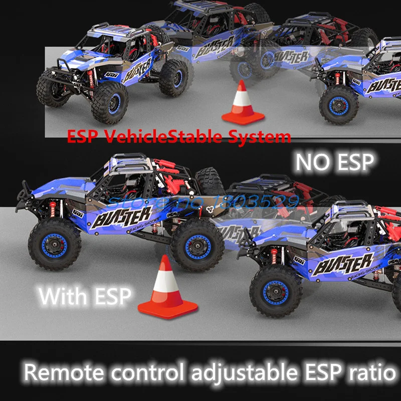 90KM/H High Performance Radio Control Car 58CM 1:10 4WD High Speed Brushless All Terrain Off Road Metal Waterproof RC Truck Car