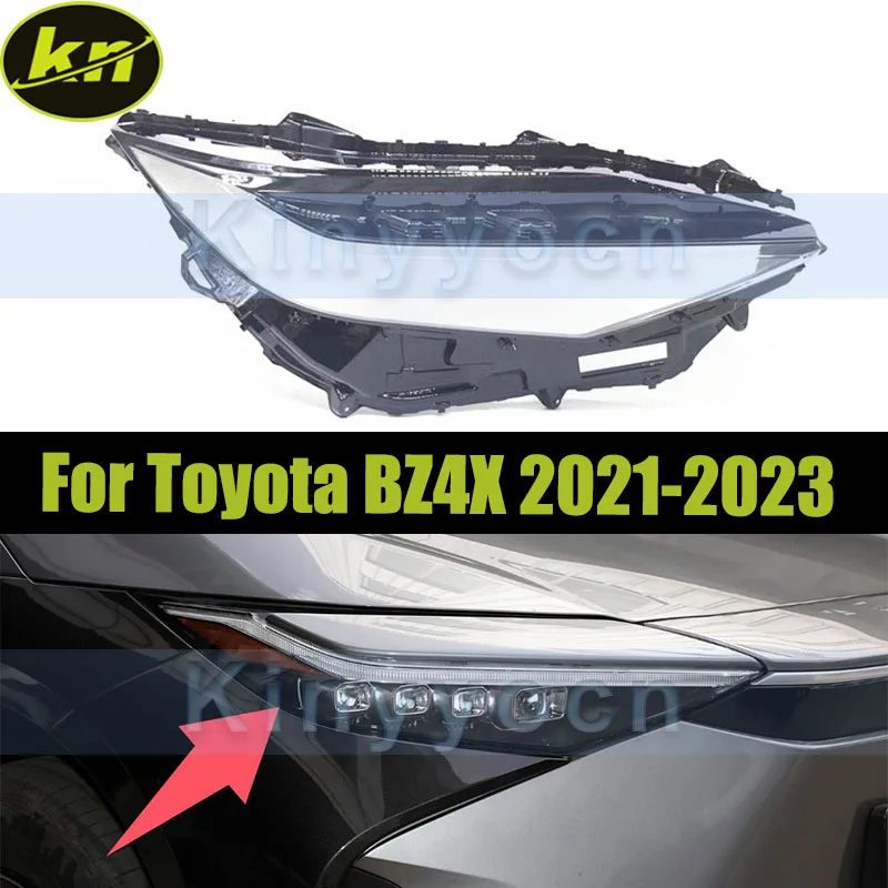 

Крышка фар автомобиля для Toyota BZ4X 2021-2023, стеклянная крышка передней фары, сменный абажур