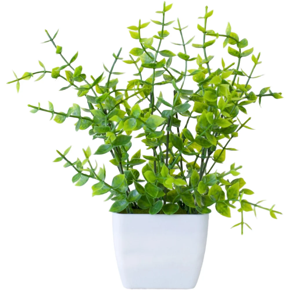 4pcs Artificial Potted Plants Small Faux Greenery for Home Decoration Shelf Desk and Office Spaces with Realistic Leaf Details