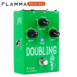 FLAMMA FV02 Vocal Doubling Effects Processor Support 48V Phantom Power with Multiple Vocal Modes  Two Outpute Modes