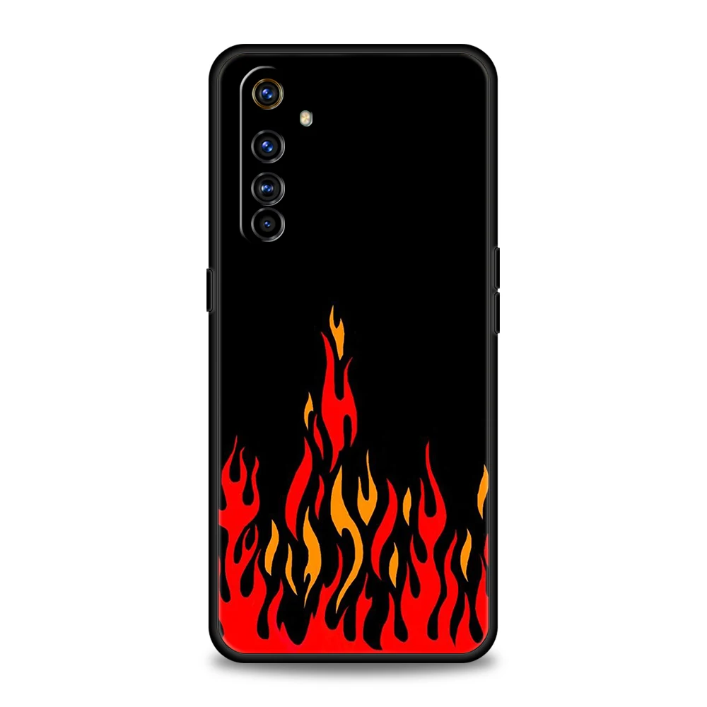 Face Flame Man Silicone For Realme 10 11 8i 9i 9 Pro Plus GT2 C3 6 7 8 Pro C21 C11 C25 C35 Pro 5G Shockproof Phone Case Capa Bag