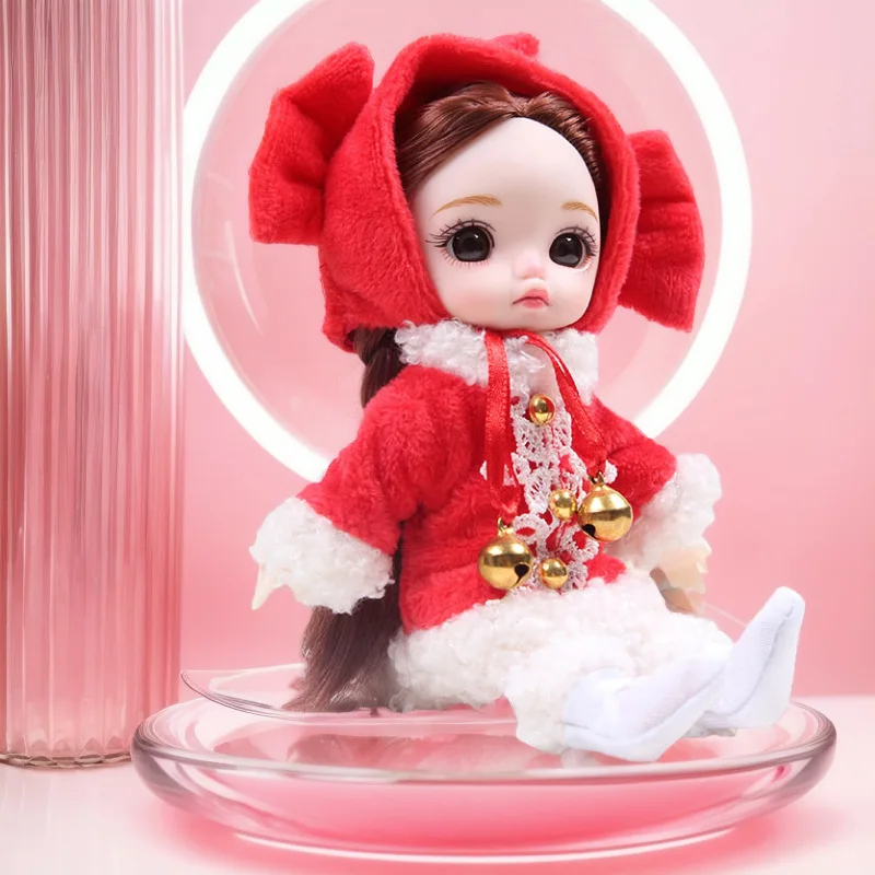 17 سنتيمتر اللباس دمية محاكاة الأميرة مجموعة فستان عيد الميلاد دمية هدية للأطفال