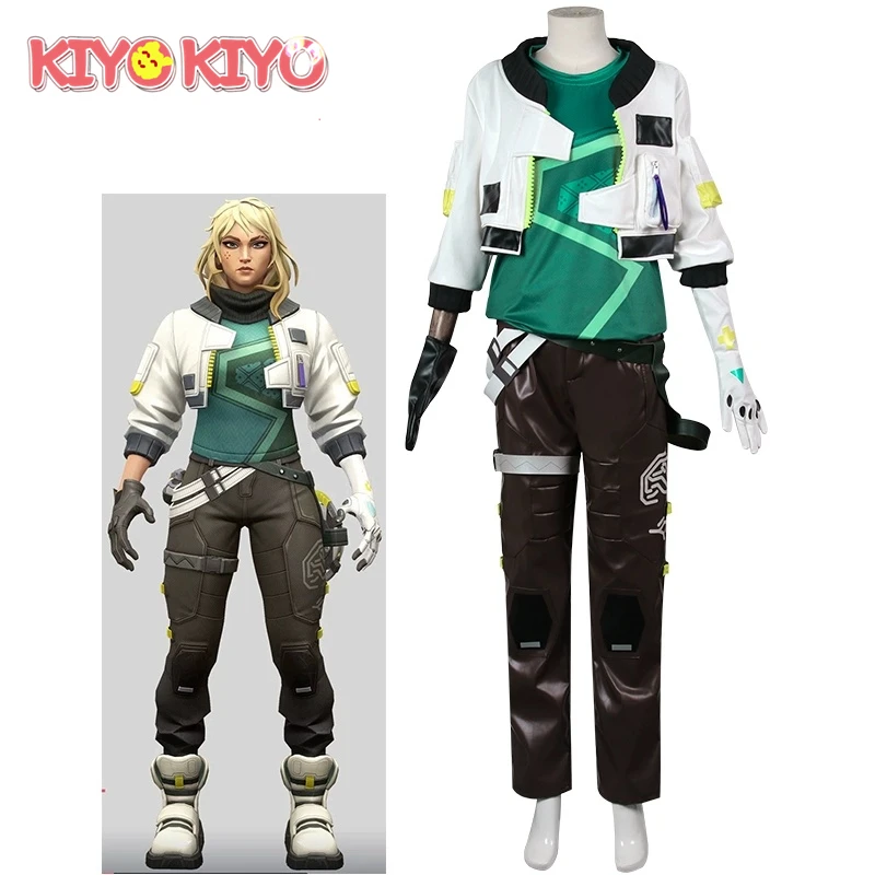 KIYO-KIYO Valorant Deadlock Cosplay Costume Game Deadlock Unifrorm Suit Set Men Halloweem Costumes