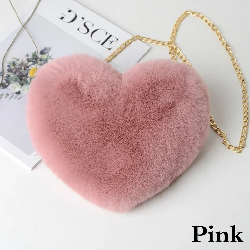 Fashion Heart Shape Bag Women\'s Handbag Shoulder Bag Cute Solid Color Coin Purse for Shiny Shoulder HandBag Tote Bags for Women