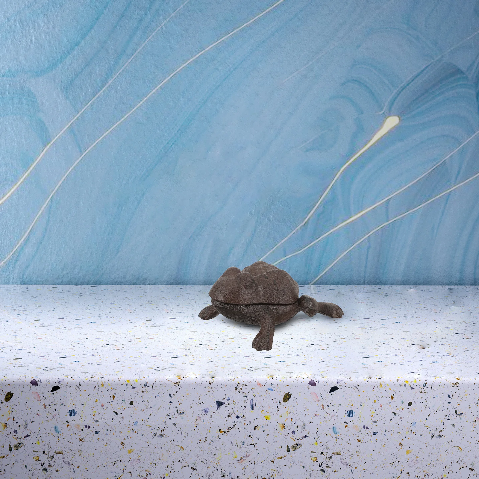 في الهواء الطلق الضفدع على شكل مفتاح صندوق تخزين حامل مخفي إخفاء حديقة ساحة ديكور آمن تخزين الحاويات صندوق شكل الضفدع #1