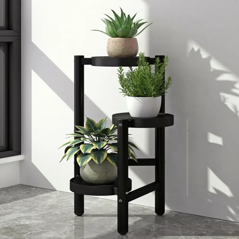 4-Tier Bamboo Plant Stand Tall Corner Flower Pot Holder Nordic Display Rack for Living Room Bedroom Balcony Organizer