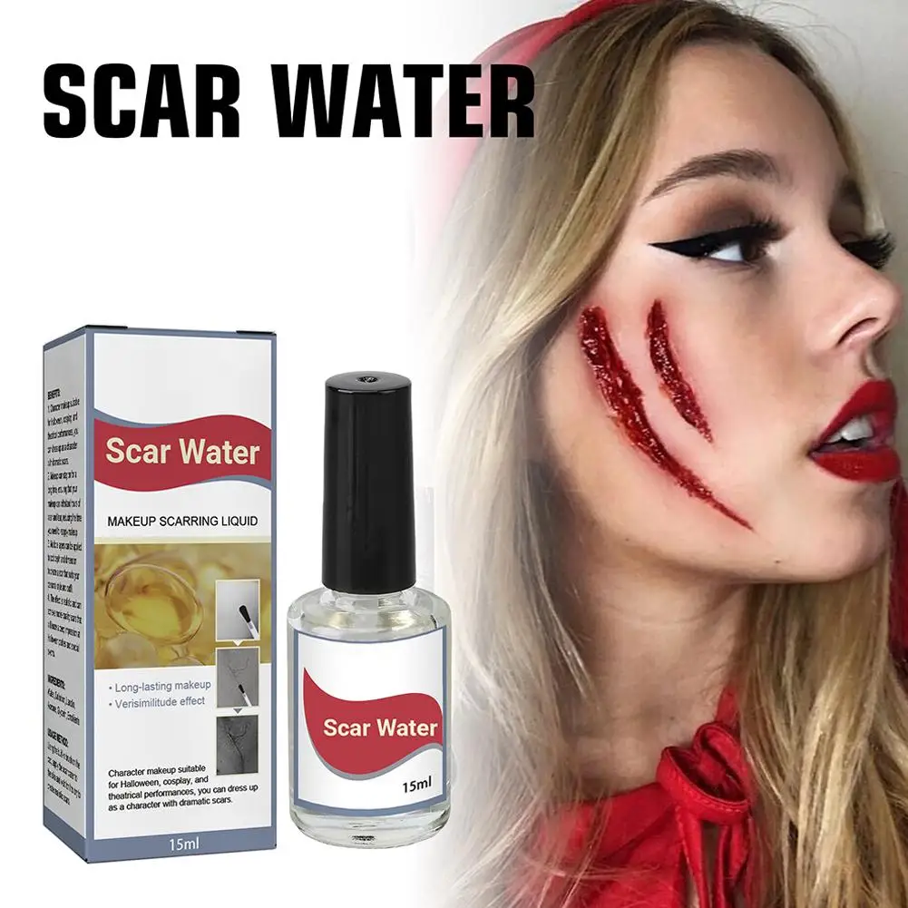 Fake Wound Scar Making Liquid Face Body Skin Simulation Tool Halloween Professional Latex Water Makeup Cosmetic Special Sta Z5c5