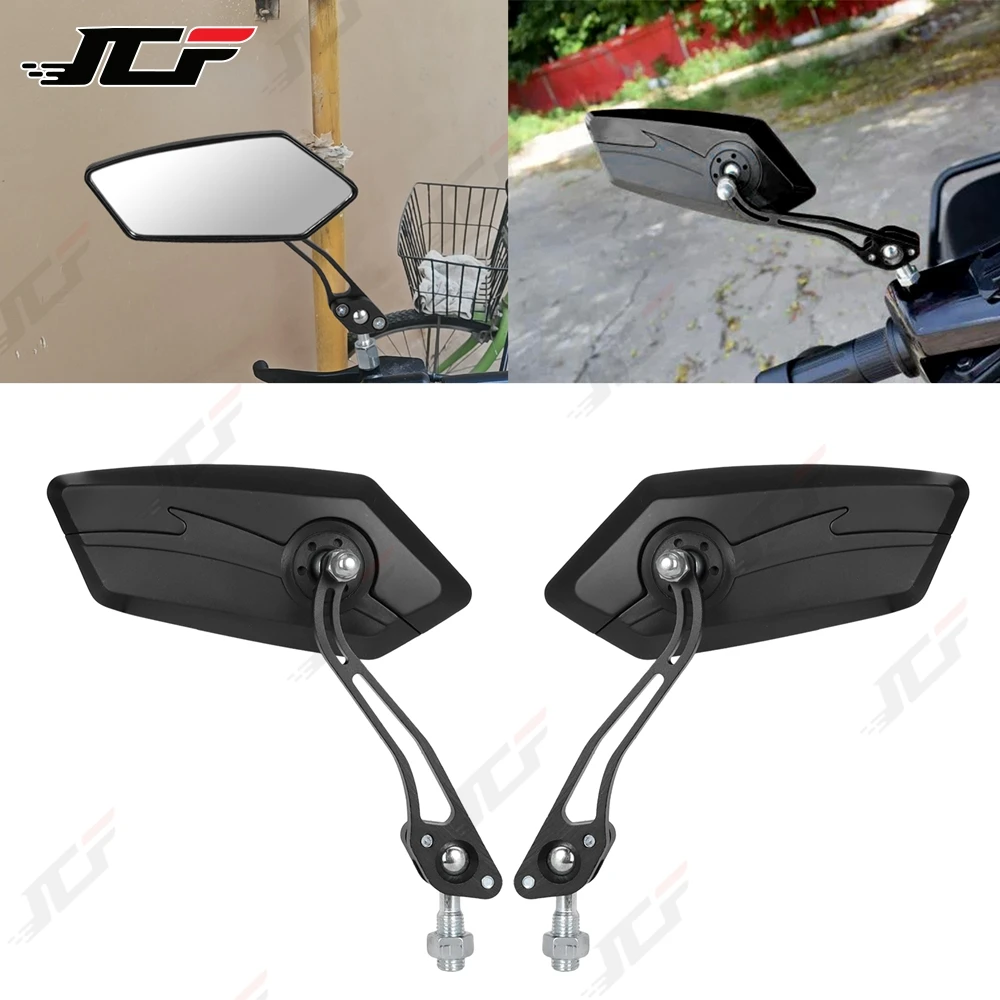 Motorcycle Accessories Two-Color Rearview Mirror Side Mirrors Universal M8 M10 Scooter E-Bike Cafe Racer For Honda Yamaha Yadea