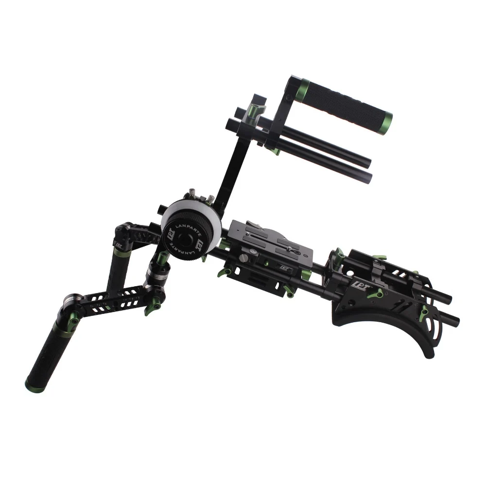 Lanparte Professional Shoulder Mount Support Rig Kit A/B Follow Focus Top Handle Grip Baseplate