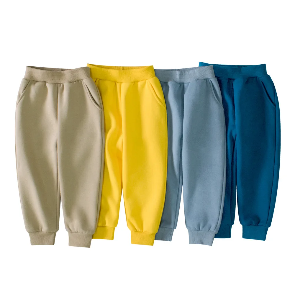 

Fashionable pure color sports pants for boys in autumn and winter