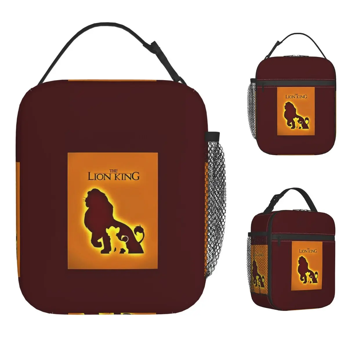 

Изолированная сумка для обеда «Король Лев», большая многоразовая термосумка с мультяшными животными, сумка для обеда, сумки для хранения еды для колледжа, путешествий