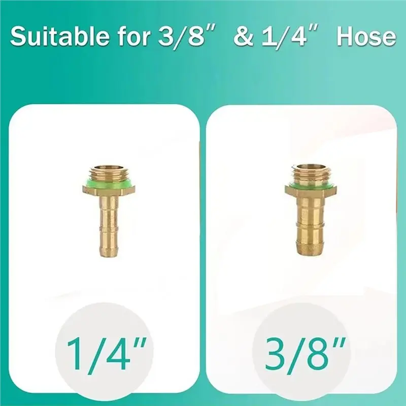 ALIM-Stainless Steel Garden Kit Retractable Brass Barb Type Rod Built-In Shut-Off Valve