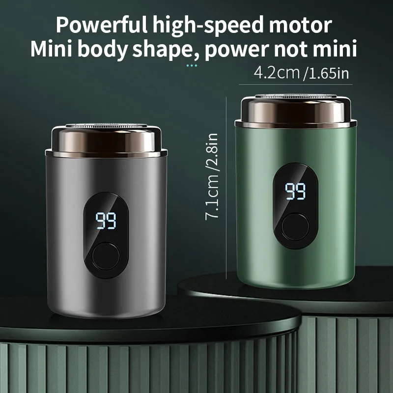 

Мини-электробритва с двойной мужской головкой, магнитная присоска, мужская USB перезаряжаемая портативная водонепроницаемая бритва для лица