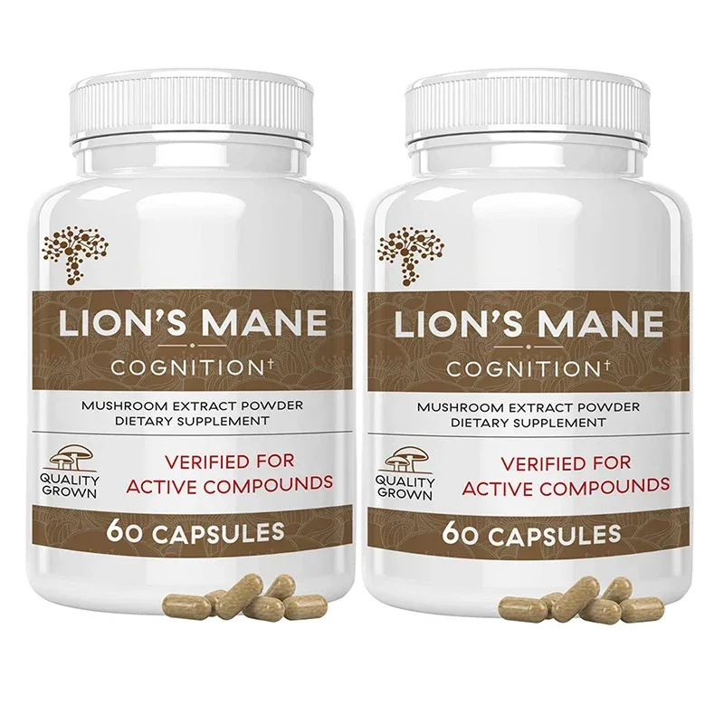 

2 Bottle Lion Mane Ganoderma lucidum Mushroom Capsule Dietary Supplement Health Food Immune System Against Cancer