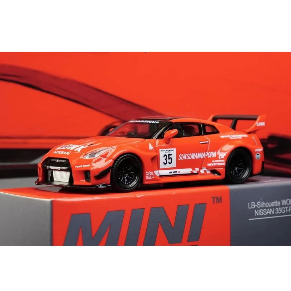 TSM Mini Gt 1/64 #311 NISSAN 35GT-RR Ver.1 LBWK #35 Mijo Edition Red Die-cast Alloy Car Model Collection Display Gift