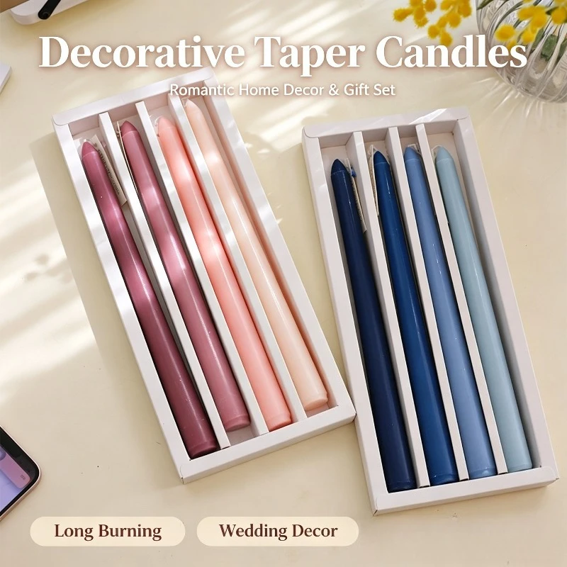 European Smokeless Long Stem Aromatherapy Candles Home Birthday Party Wedding Banquet Romantic Atmosphere Decor Candles