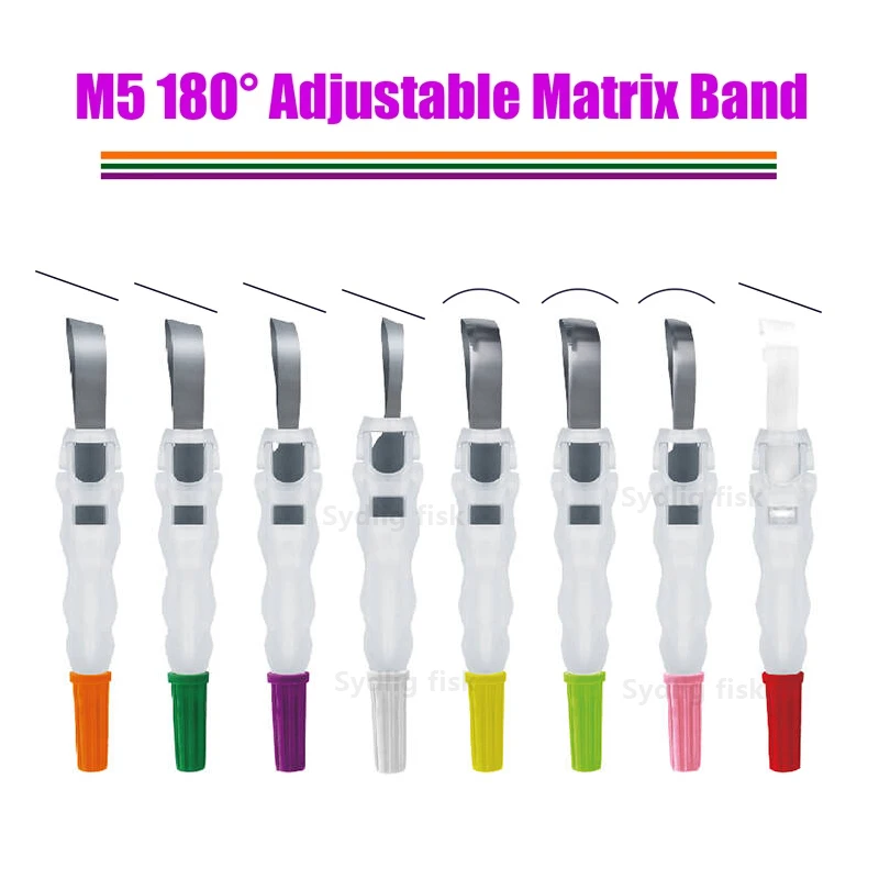 Dental Matrix Roll Type Retainer and Matrix 180° Adjustable Sectional Contoured Matrices Dental Crown Materials Dentist Tools